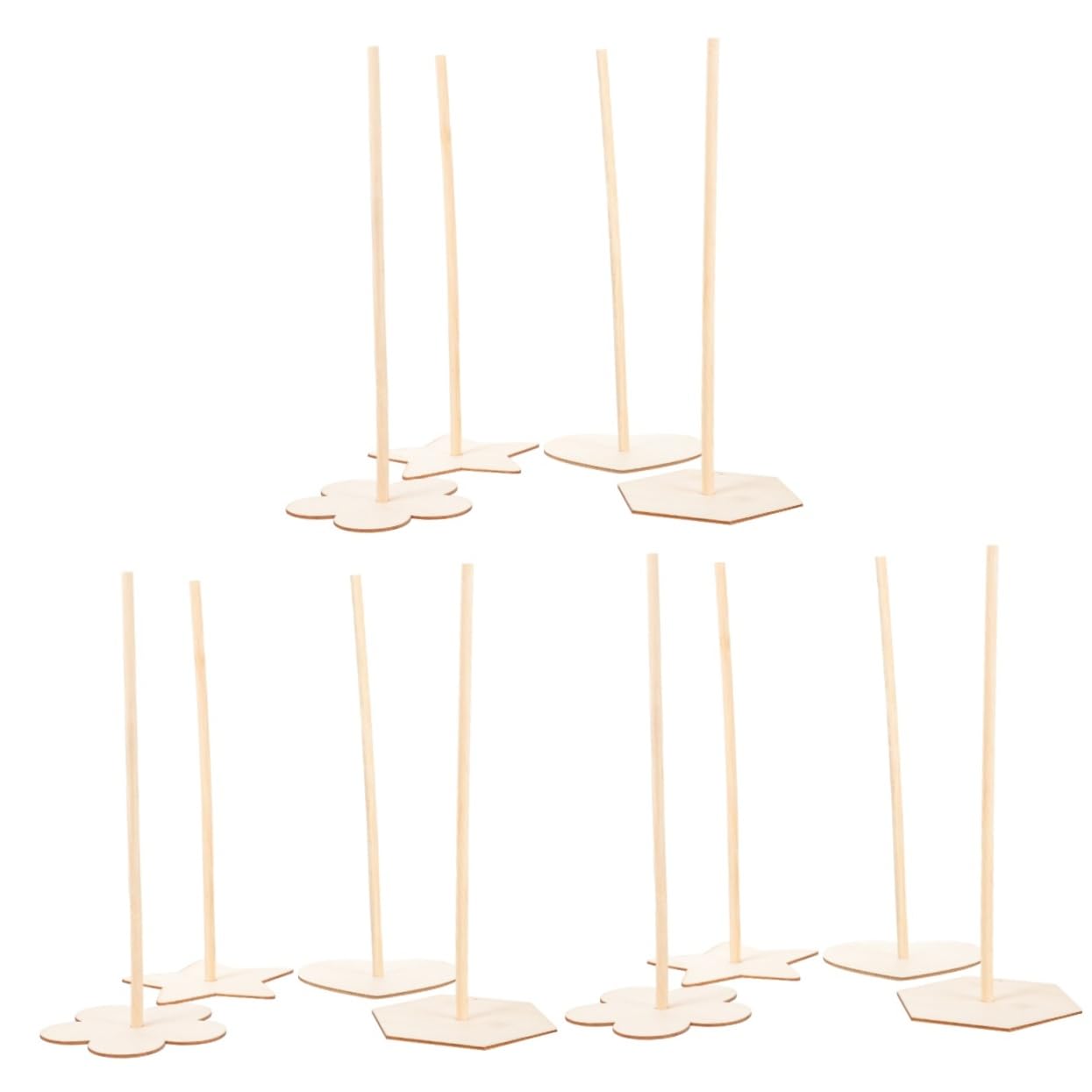 SOLUSTRE 12piezas Soporte De Donuts De Madera Para Fiesta Para Decoración De Mesa Dulce Para Bodas Cumpleaños y Eventos Especiales