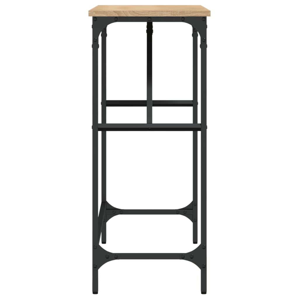 Tavolo consolle in rovere Sonoma, 100 x 32 x 75 cm, telaio in