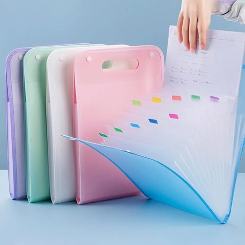 Image of SHUTTLE ART 13 Pockets Vertical Expanding File Folder, A4 Letter Size Document Organizer, Stationery Storage Bag|Multi Layer Accordion File Folder, Paper Holder for Office,School,Home(Multicolor)