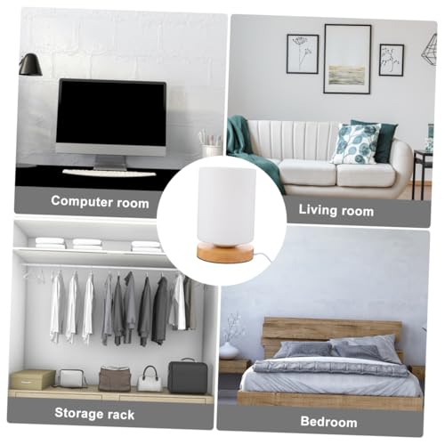 Lámpara de mesa de noche KALLORY LED cilíndrica con luz cálida y carga USB miniatura 3