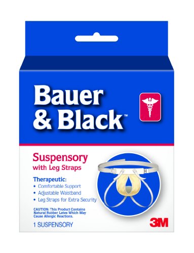 3M Bauer and Black 0-2 Suspensory with Leg Strap, Extra Large