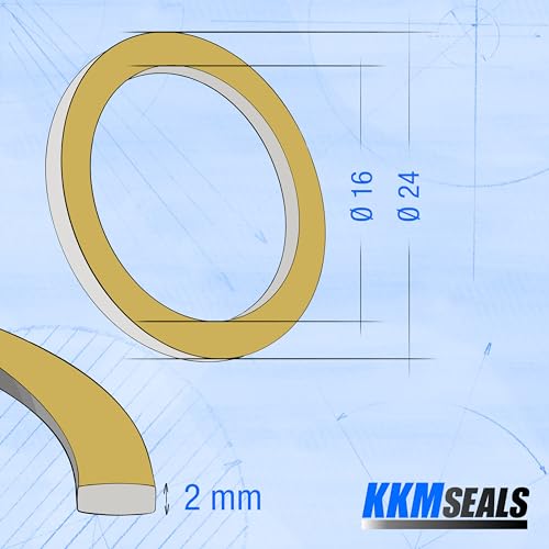 KKMSEALS Aramidfaser Dichtungsringe Set Sanitär - Wasserhahn Dichtung 3/4\ - Flachdichtung Gummi - Dichtungen Isolierung - Dichtungsring - Dichtungsset (25 Stück, 24x16x2mm)