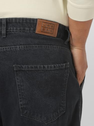 Image of Urbano Plus Men Mid Rise Loose Baggy Fit Cargo Jeans with 6 Pockets Non-Stretchable