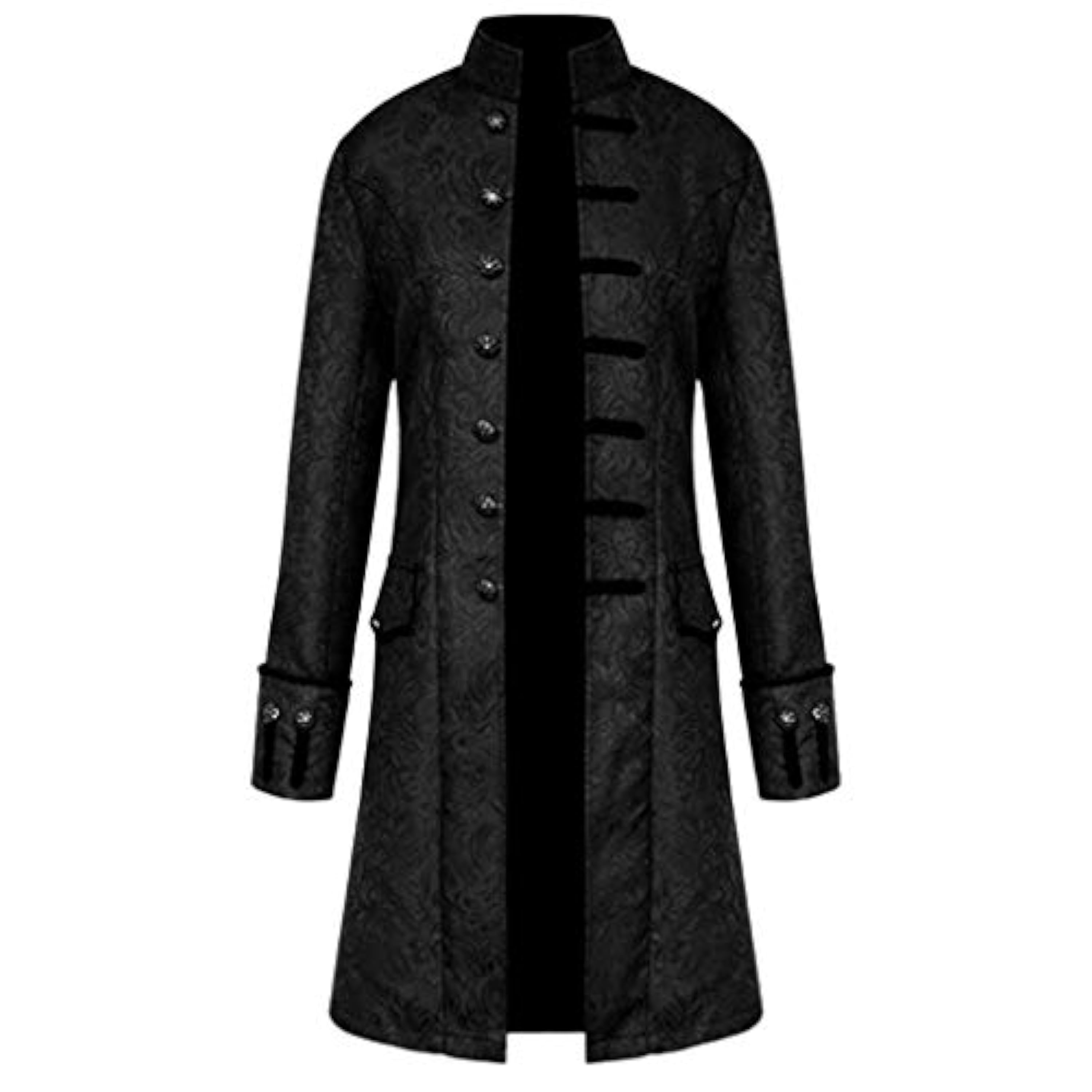 Chaqueta Steampunk Para Hombre Disfraz Medieval Vintage Abrigo GóTico Gabardina De Un Solo Botonadura Disfraz Victoriano Para Hombre Para TemáTica Steampunk Y Halloween