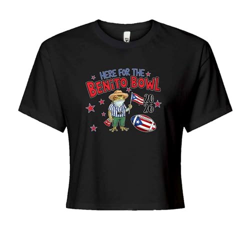 Cropped T-Shirt Frog Here for The Benito Bowl Football T-Shirt X