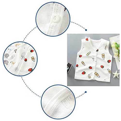 Baby Boys Sleeveless Bear Print Cardigan Vest Coat Outer Spring Fall Toddler Girls Lightweight Vest Jacket3