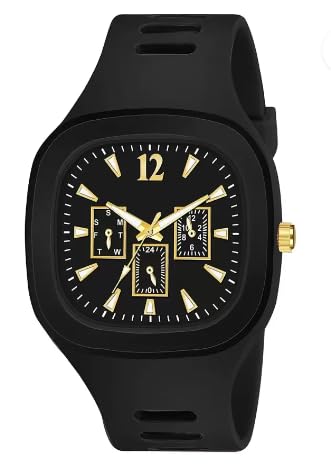NIXEA Square Shape Dial Smart Looking Digital led Watch for Mens- Fully Waterproof Sportswatch Display (Black) (B0CK5Q3LCZ) Amazon Price History, Amazon Price Tracker