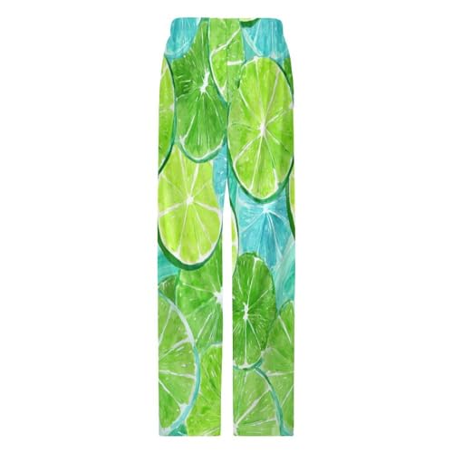 Lemon Prints Pajama Pants for Men Soft Lightweight Lounge Pj Bottoms with Drawstring Pockets 5