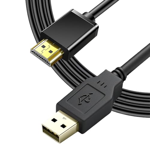 Lyvixora USB to HDMI Cable - USB 2.0 to HDMI Male Cable Power Supply Smart Device Laptop Cable Adapter (0.5M)
