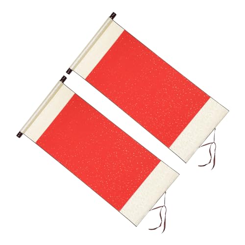 Papel Xuan en rollo blanco y rojo PATIKIL de 35x16 pulgadas para caligrafía china