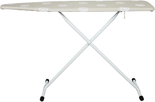 Miniatura 2 de Tabla de planchar beige con patas en T con funda de algodón, tabla de planchar plegable de 53 x 14 pulgadas, altura ajustable, uso doméstico