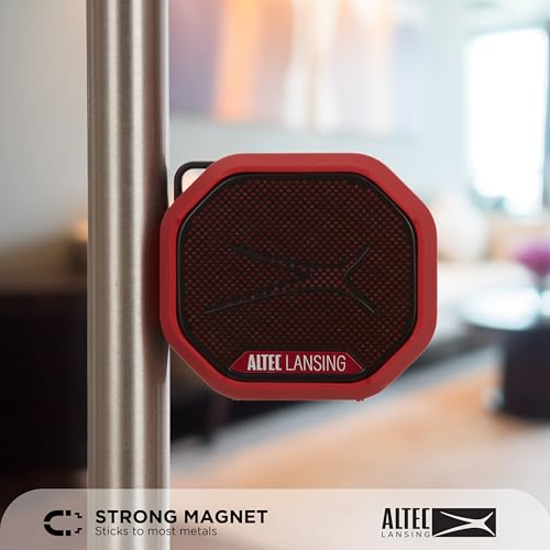 Image of Altec Lansing HYDRATREK Magnetic Bluetooth Speaker, Waterproof IP67, 5W RMS Output, True Wireless Pairing, USB-C Quick Charge, 3.7V 400mAh Battery, Voice Assistant, Perfect for Any Adventure