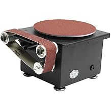 Mini Belt Disc Sander, 3-in-1 Multi-function Sander,Adjustable Speed Electric Sander,6-Inch Sanding Disc and 1.2 x 15-Inch Sand Belt Bench Grinder Fit for DIY Grinding of Metal, Wood, Aluminium