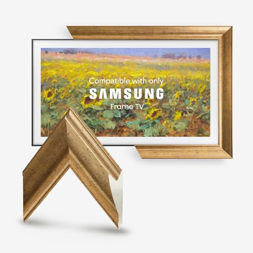 Lisbon Gold Handmade TV Frame Compatible ONLY with Samsung The Frame