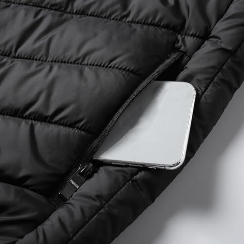Battnot Beheizbare Weste Herren Beheizbare Jacke Damen, Heizjacke mit 28 Heizzonen, Warme Daunenweste Winterjacke Elektrische USB-Thermojacke Bequemer Winterjacke für Wandern Reisen Treking Fahrrad