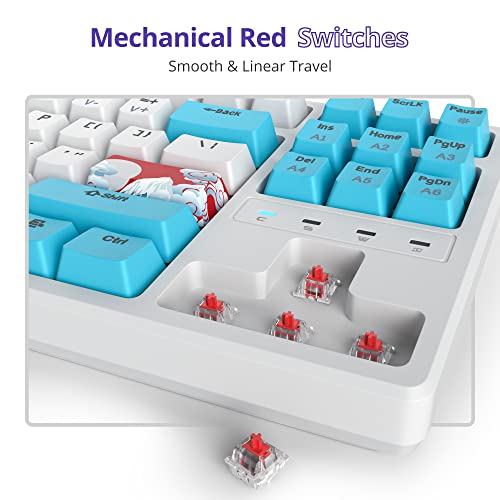 Teclado mecánico 60% para juegos con teclas retroiluminadas PBT duraderas 3