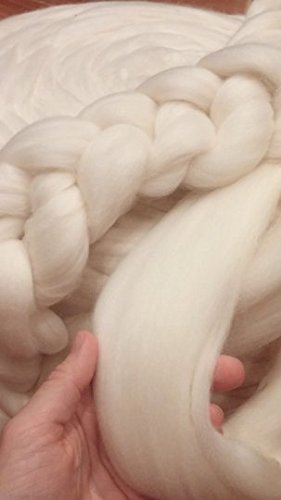 White Wool Roving 30 Lb Fiber Spinning, Felting, Crafts Felting Wool, Spinning Wool, Wool Roving, Wool Fiber, Giant Yarn, Big Yarn, Jumbo Yarn, Chunky Yarn, Weaving Wool, Dread Making, Shep #TOP1