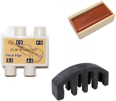 Violin Accessory Pack - Includes Pitch Pipe, Rosin & Mute
