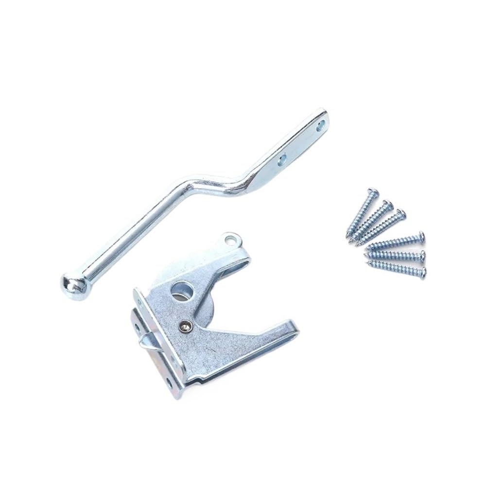 Palut Silver Auto Gravity Gate Latch, Black Stainless Steel Lock For Wooden Gates