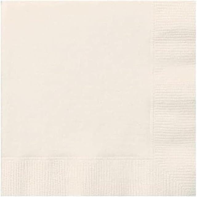 Venuscello® 100 x Serviettes Paper Napkins Champagne Cream Disposable Recyclable Tissue 2-Ply 33cm for Catering Wedding Birthday Parties