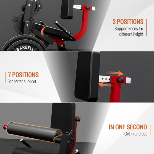 GMWD Leg Extension and Curl Machine, Lower Body Special Leg Machine, Adjustable Leg Exercise Bench with Plate Loaded, Leg Rotary Extension for Thigh, Home Gym Weight Machine