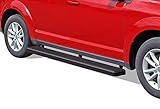 APS Running Boards (Nerf Bars Side Steps Step Bars) Compatible with Dodge Journey 2009-2020 (Stainless Steel Black Powder Coated 6 inches)