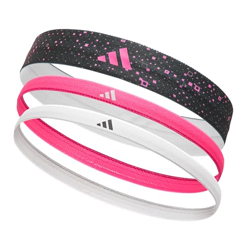 adidas Bandeaux à Cheveux (Graphique) – Rose Lucid, Blanc, Noir