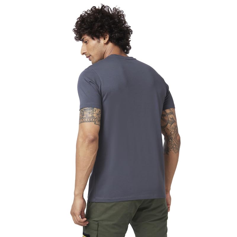 Image of Spykar Men's Slim Fit Round Neck Half Sleeve Printed Casual T-Shirt