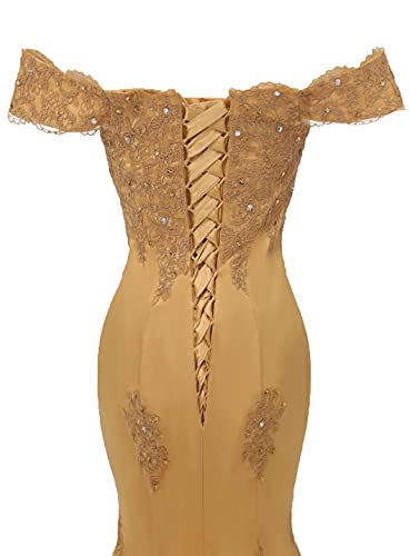 Off The Shoulder Mermaid Prom Dresses Long Sweetheart Beaded Lace Evening Dress Formal Ball Gowns for Women4