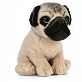 Living Nature Mops Welpe, realistisches weiches kuschliges Hundespielzeug, Naturli umweltfreundliches Plüschtier, 16cm
