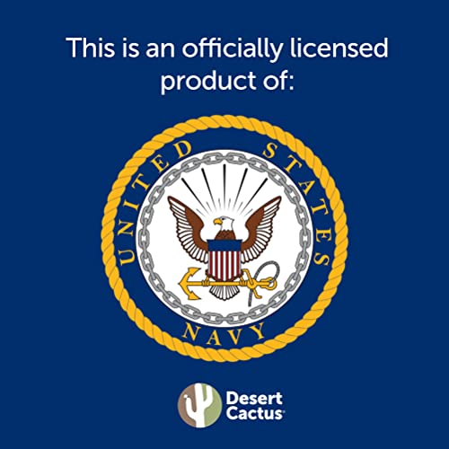 Desert Cactus US Navy Emblem Sticker Logo Vinyl Decal Laptop Water Bottle Car Scrapbook Officially Licensed United States (Sheet - Standard)