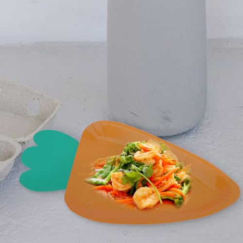 Platos de papel desechables con forma de zanahoria GALPADA para pastel y postres 8