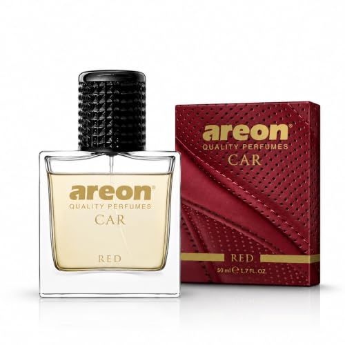 Image of AREON MCP03 Car Perfume 1.7 Fl Oz. (50ml) Glass Bottle Car Air Freshener Spray, RED Scent
