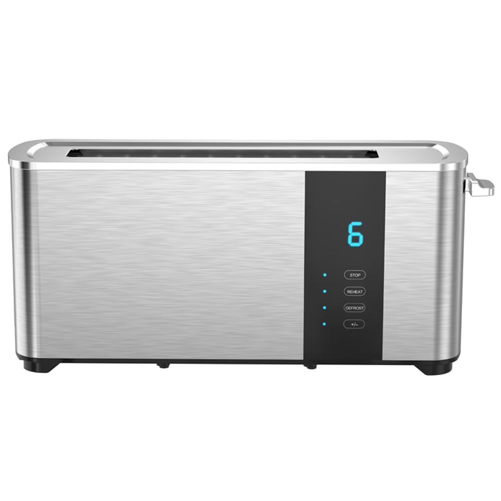 Electric Touch Screen Stainless Steel Household Toaster Factory Custom Single Slot 2 Slice Bread Maker with Digital Timer-picture-29