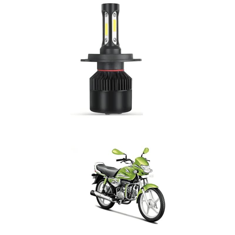 Universal Bike LED Headlight Bulb Replacement H4 LED Headlight Fog Lamp Projector Lens 4 COB/LED Motorbike Fog Light, Dash Light Comfortable With HF Del-uxe Ec-o-image-15