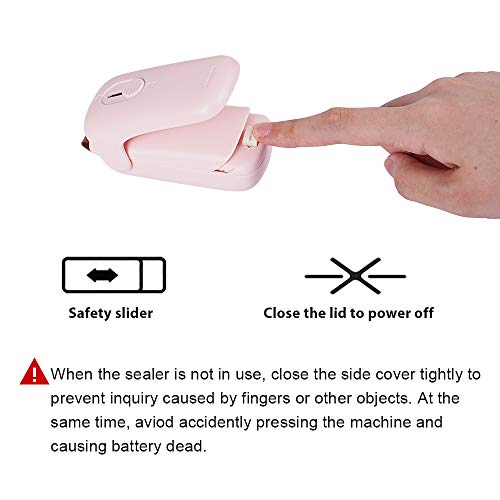 Upgraded Handheld Heat Bag Sealer, 2 in 1 portable Plastic Bags Sealer and Cutter, Endless food Sealer for Airtight Food Storage Saver, Reseals Snack Bags, Seals Plastic Aluminum Chip Packs, Seals Pla - Thumbnail 3