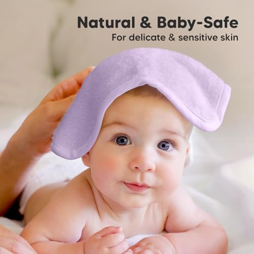 Image of 6-Pack Baby Washcloths - Soft Absorbent Viscose from Bamboo Washcloths for Face, Body, Baby Towels for Newborn, Kids, Toddlers, Infant,Gentle on Sensitive Skin,10x10 Reusable Face Towels(Soft Lilac)