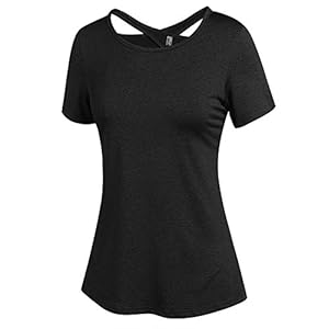 ADOME Women’s Gym Tops Short Sleeve Activewear Workout Casual Running Athletic T-Shirt Ladies Gym Yoga Sports Top S-XXL