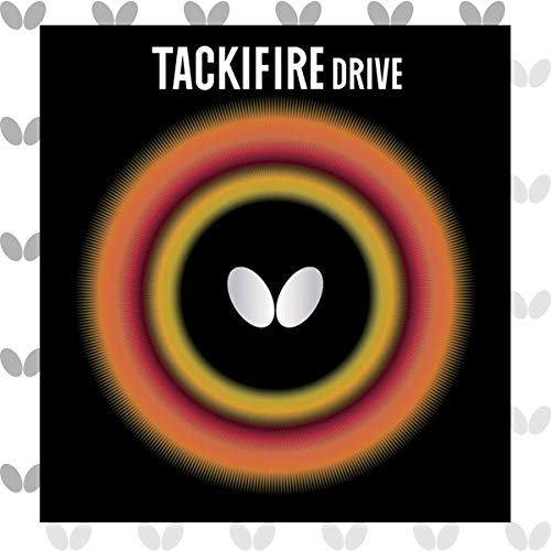 Butterfly Tackifire Drive Table Tennis Rubber Table Tennis Rubber - 2.1 mm - Red or Black - 1 Table Tennis Racket Rubber Sheet - Professional Table Tennis Rubber