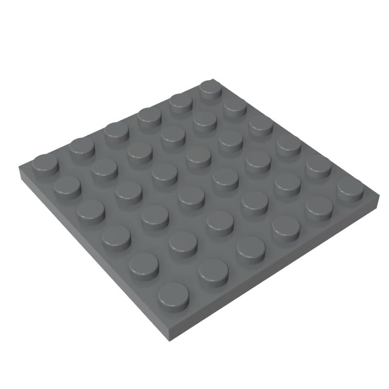 3958 Foundation Plate Plate 6x6 10 Pieces GDS-523 Compatible with Lego Building Blocks Color:Dark Bluish Gray — image 1