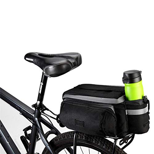 traderplus Bike Pannier Bag - Durable & Waterproof Nylon with Reflector Handbag |