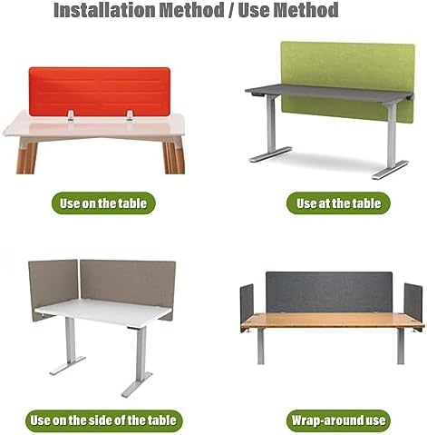 Noise Reducing Acoustic Desk Divider - Privacy Panel for Students & Office - Soundproof Partition for Standing Desks - Enhance Focus & Productivity