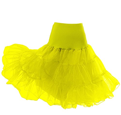 HIMRY Reifrock/Unterrock/Petticoat/Wedding Bridal Petticoat für Wedding Kleid Ballkleid Abendkleid Brautkleid, Size N (Normale), für Gr.34 bis Gr.44, Gelb, KXB0007 Yellow