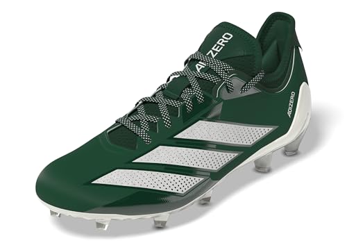 Adidas Men's Adizero Electric.1 American Football, Dark Green/White/Dark Green, 7