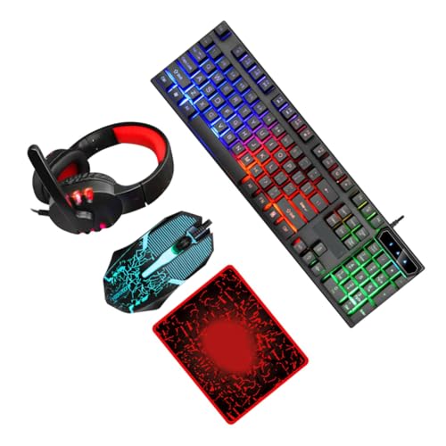 Pack clavier souris casque tapis ergonomique pour PC portable USB