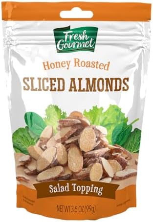 Fresh Gourmet Sliced Almonds, Honey Roasted Sliced Almonds, 3.5 oz