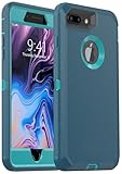 Riosicor for iPhone 8 Plus Case/iPhone 7 Plus Case, Heavy Duty Dropproof Shockproof Case for iPhone 8/7 Plus 5.5' (Turquoise)