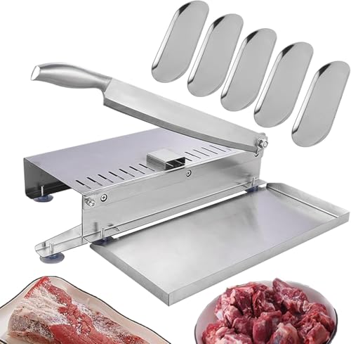 LLHTTDMBDFC Cortafiambres, Cortadora De Fiambre, Máquina cortadora de Alimentos con 5 bandejas pequeñas, cortadora de Huesos for Olla Caliente, cortadora de Alimentos KBBQ
