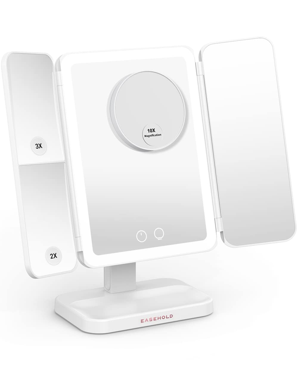 EASEHOLD Upgraded Lighted Makeup Mirror, 2X/3X/10X Magnification