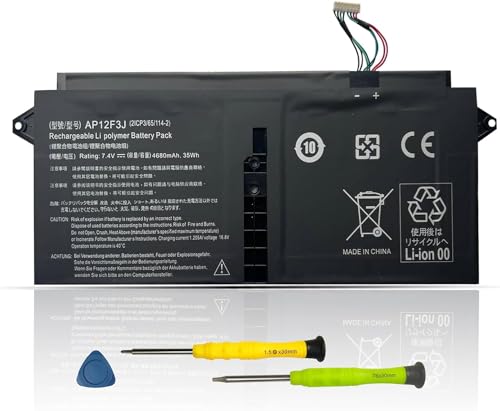 K KYUER 35Wh AP12F3J Laptop Batería para Acer Aspire S7 391 Ultrabook Series S7 391 53314G12aws S7 391 73534G25aws S7 391 53334G25AWS S7 391 9886 S7 391 9492 S7 391 6468 S7 391 6810 Notebook Battery